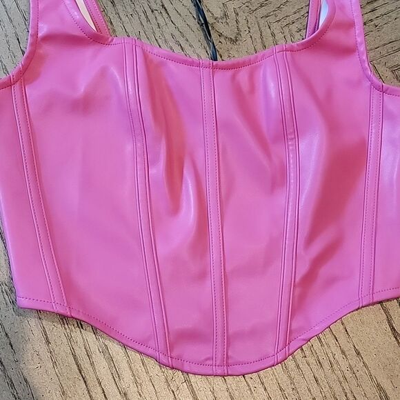 Sincerely Jules Pink Barbie corset crop top size S NWT 💖 - Picture 2 of 6